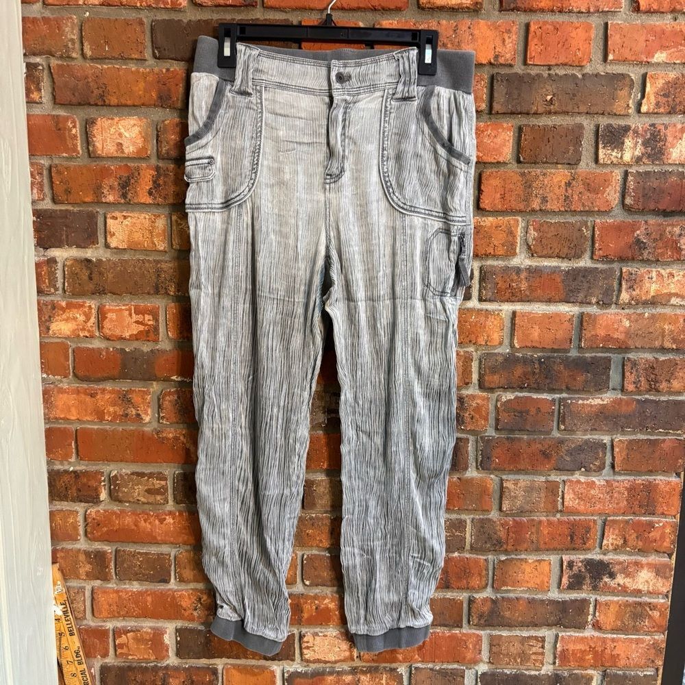 Marrakech womens Kringle textured pull on jogger pants gray S
